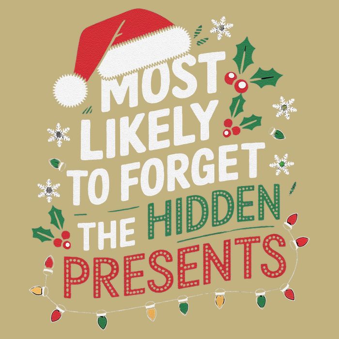 Most Likely To Forget The Hidden Presents Matching Christmas Mousepad