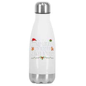 Most Likely To Offer Santa A Beer Funny Drinking Christmas Stainless Steel Insulated Water Bottle