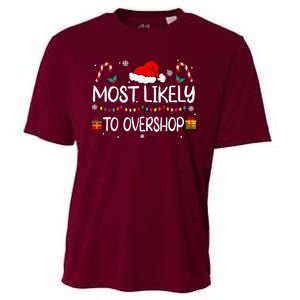 Most Likely To Overshop Shopping Squad Family Christmas Cooling Performance Crew T-Shirt