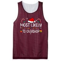 Most Likely To Overshop Shopping Squad Family Christmas Mesh Reversible Basketball Jersey Tank