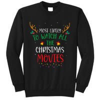 Most Likely To Watch All The Christmas Movies Xmas Matching Sweatshirt