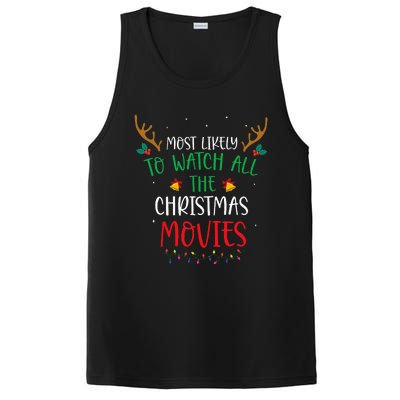 Most Likely To Watch All The Christmas Movies Xmas Matching PosiCharge Competitor Tank