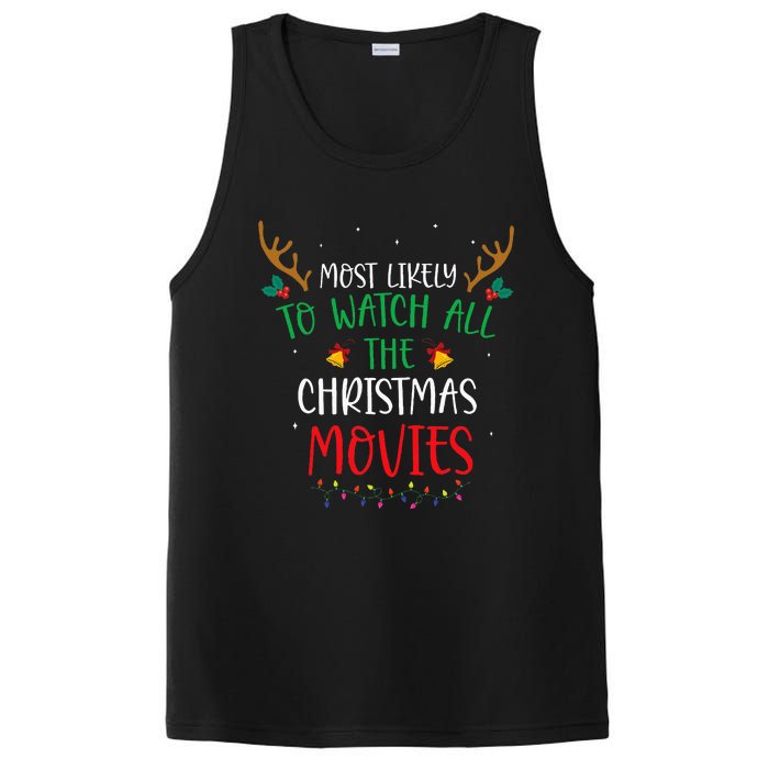 Most Likely To Watch All The Christmas Movies Xmas Matching PosiCharge Competitor Tank