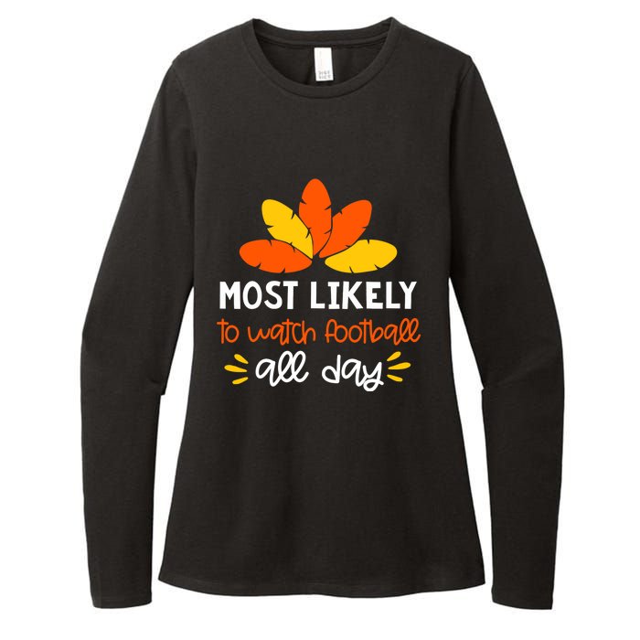 Most Likely to Matching Family Thanksgiving Pajamas Womens CVC Long Sleeve Shirt