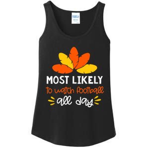 Most Likely to Matching Family Thanksgiving Pajamas Ladies Essential Tank