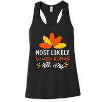 Most Likely to Matching Family Thanksgiving Pajamas Women's Racerback Tank