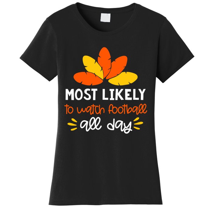 Most Likely to Matching Family Thanksgiving Pajamas Women's T-Shirt