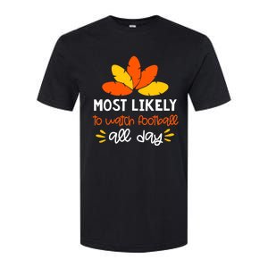 Most Likely to Matching Family Thanksgiving Pajamas Softstyle CVC T-Shirt