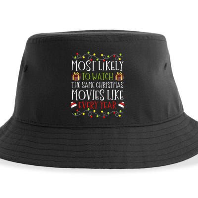 Most Likely to Watch The Same Christmas Movies Binge Sustainable Bucket Hat