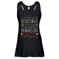 Most Likely to Watch The Same Christmas Movies Binge Ladies Essential Flowy Tank