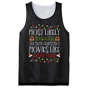 Most Likely to Watch The Same Christmas Movies Binge Mesh Reversible Basketball Jersey Tank