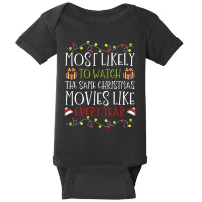 Most Likely to Watch The Same Christmas Movies Binge Baby Bodysuit