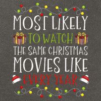 Most Likely to Watch The Same Christmas Movies Binge Cotton Canvas Backpack