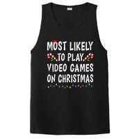 Most Likely To Play Video Games Funny Family Christmas Gamer PosiCharge Competitor Tank