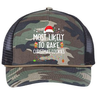 Most Likely To Bake Christmas Cookies Funny Baker Christmas Retro Rope Trucker Hat Cap