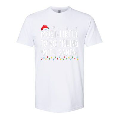 Most Likely To Go Fishing With Santa Fishing Lover Christmas Softstyle® CVC T-Shirt