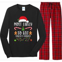 Most Likely To Eat Santa's Cookies Christmas Matching Family Long Sleeve Pajama Set