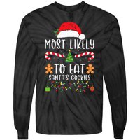 Most Likely To Eat Santa's Cookies Christmas Matching Family Tie-Dye Long Sleeve Shirt