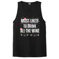 Most Likely To Drink All The Wine Santa Family Matching PosiCharge Competitor Tank