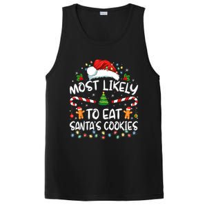 Most Likely To Eat SantaS Cookies Funny Christmas PosiCharge Competitor Tank