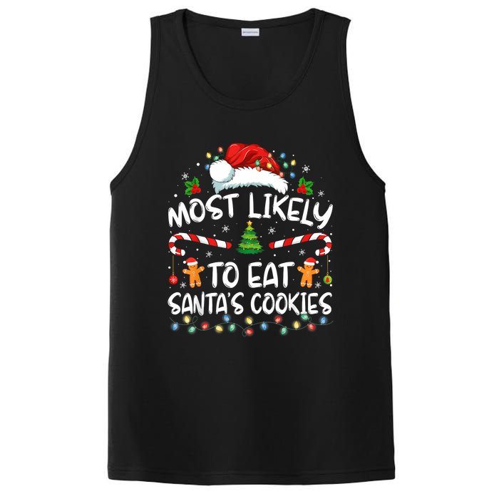 Most Likely To Eat SantaS Cookies Funny Christmas PosiCharge Competitor Tank