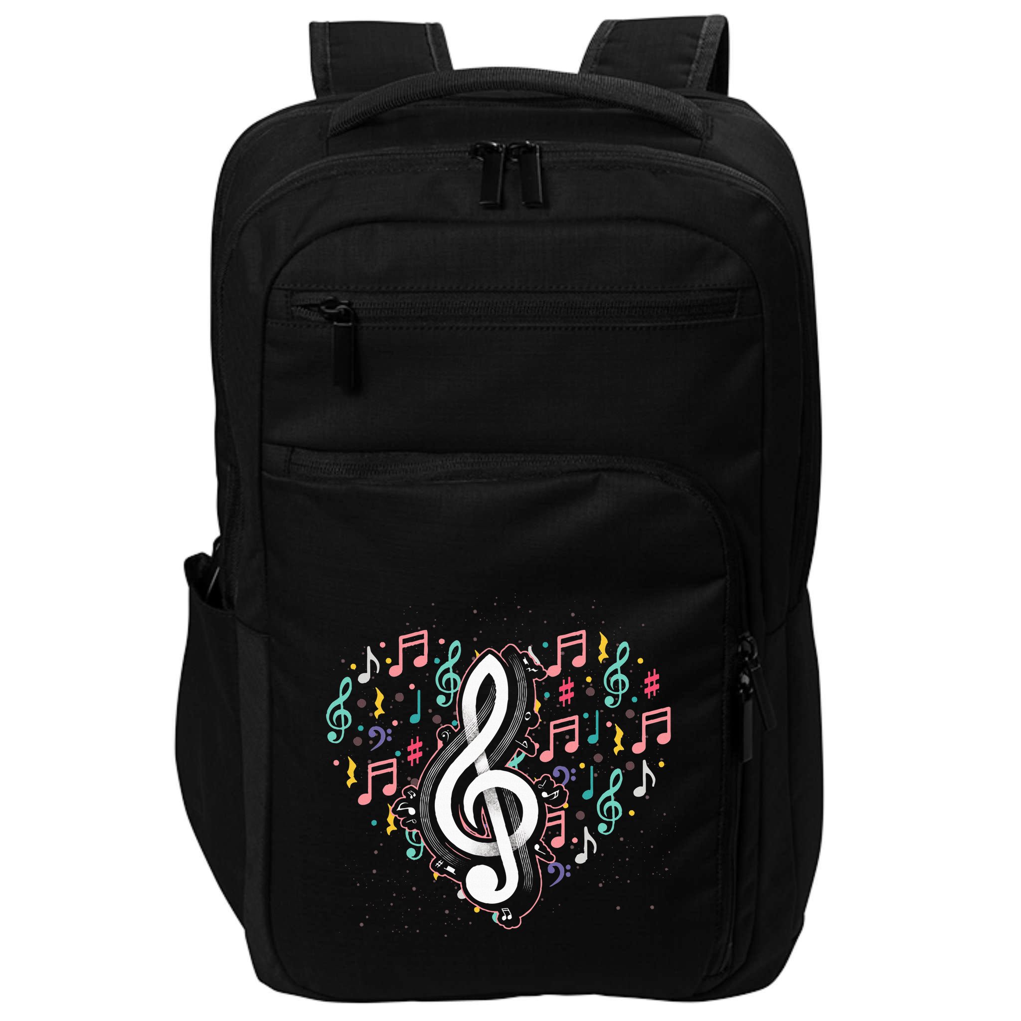 Music Lover Treble Clef Heart Music Notes Musician Music Impact Tech Backpack