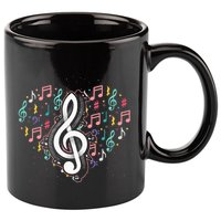 Music Lover Treble Clef Heart Music Notes Musician Music 11oz C Handle Ceramic Mug