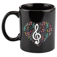 Music Lover Treble Clef Heart Music Notes Musician Music 11oz C Handle Ceramic Mug