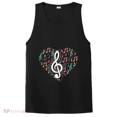 Music Lover Treble Clef Heart Music Notes Musician Music PosiCharge Competitor Tank