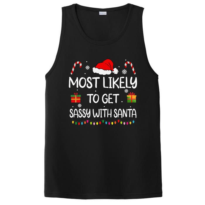 Most Likely To Get Sassy With Santa Funny Family Christmas PosiCharge Competitor Tank