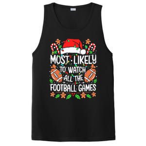 Most Likely To Watch All The Football Games Christmas PosiCharge Competitor Tank