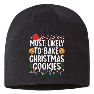 Most Likely To Bake Christmas Cookies Family Christmas Baker Sustainable Beanie