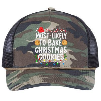 Most Likely To Bake Christmas Cookies Family Christmas Baker Retro Rope Trucker Hat Cap