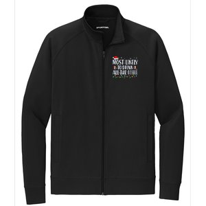 Most Likely To Drink All The Coffee Funny Family Christmas Stretch Full-Zip Cadet Jacket