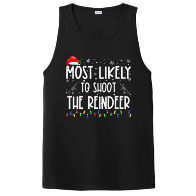 Most Likely To Shoot The Reindeer Family Matching Christmas PosiCharge Competitor Tank