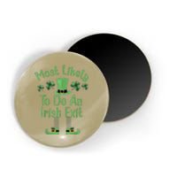 Most Likely To Do An Irish Exit Retro St Patricks Day Magnet