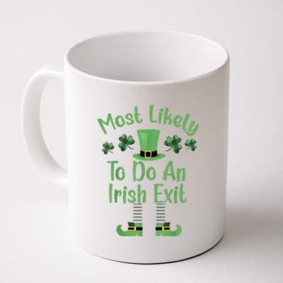 Most Likely To Do An Irish Exit Retro St Patricks Day Coffee Mug