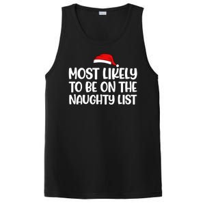 Most Likely To Be On The Naught List Funny Christmas PosiCharge Competitor Tank