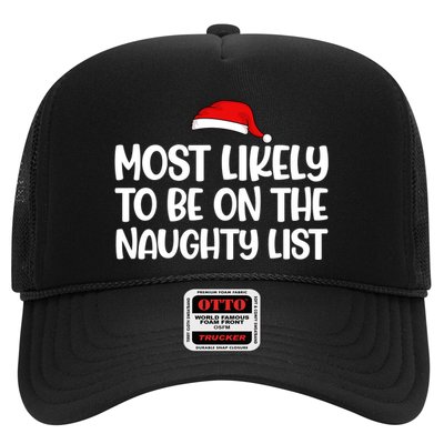 Most Likely To Be On The Naught List Funny Christmas Hat