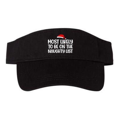 Most Likely To Be On The Naught List Funny Christmas Visor