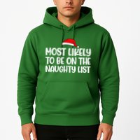 Most Likely To Be On The Naught List Funny Christmas Hoodie