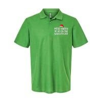 Most Likely To Be On The Naught List Funny Christmas Softstyle Adult Sport Polo