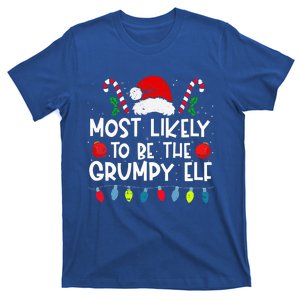 Most Likely To Be The Grumpy Elf Family Crew Christmas  T-Shirt