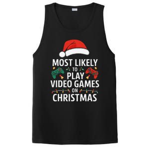 Most Likely To Play Video Games On Christmas Funny Gamer PosiCharge Competitor Tank