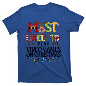 Most Likely To Play Video Games On Christmas Family Matching Gift T-Shirt