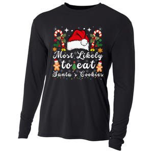 Most Likely To Eat Santa's Cookies xmas Matching Family  Cooling Performance Long Sleeve Crew