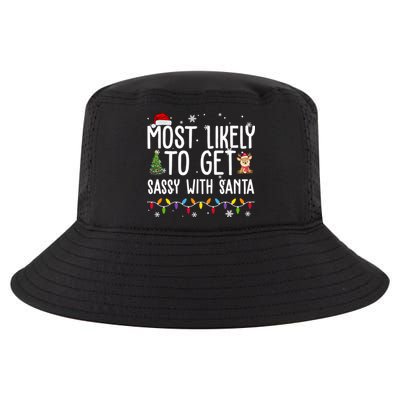 Most Likely To Get Sassy With Santa Funny Christmas Cool Comfort Performance Bucket Hat