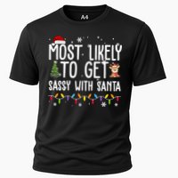 Most Likely To Get Sassy With Santa Funny Christmas Performance Shirt