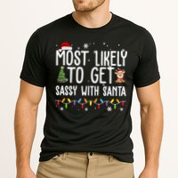 Most Likely To Get Sassy With Santa Funny Christmas Performance Shirt