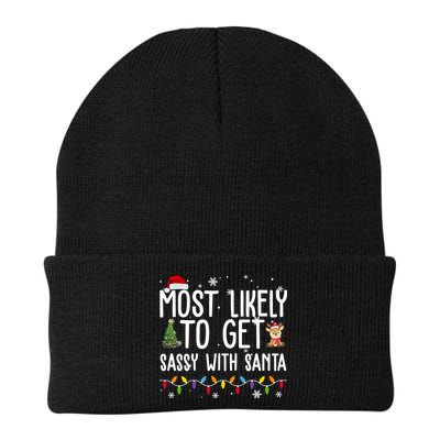Most Likely To Get Sassy With Santa Funny Christmas Beanie